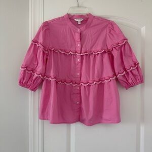 Crown & Ivy Vibrant Pink Blouse